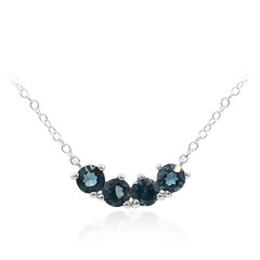 Collier en argent et Topaze bleu de Londres
