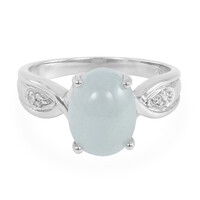Bague en argent et Aigue-marine