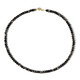 Collier en argent et Obsidienne argentée