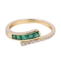 Bague en or et Emeraude de Zambie AAA (CIRARI)