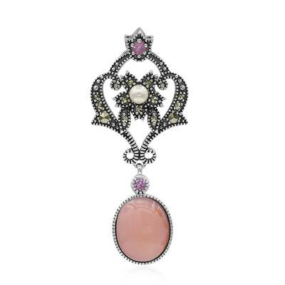 Pendentif en argent et Opale rose (Annette classic)