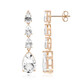 Boucles d'oreilles en argent et Topaze blanche