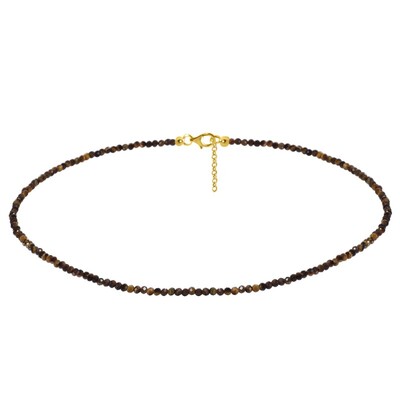 Collier en argent et Œil de Tigre