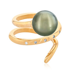 Bague en or et Perle de culture de Tahiti