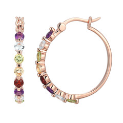 Boucles d'oreilles en argent et Améthyste de Zambie