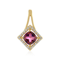 Pendentif en argent et Topaze mystique pourpre