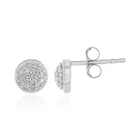Boucles d'oreilles en argent et Diamant I3 (J)