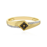 Bague en argent et Diamant noir