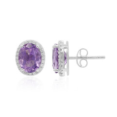 Boucles d'oreilles en argent et Améthyste
