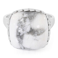 Bague en argent et Howlite