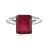 Bague en argent et Rubis de Madagascar
