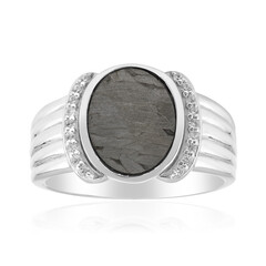 Bague en argent et Météorite d'Alétaï