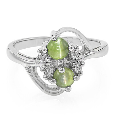 Bague en argent et Alexandrite œil-de-chat