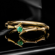 Bague en or et Emeraude de Zambie AAA (de Melo)