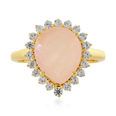 Bague en argent et Quartz rose