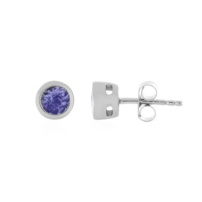 Boucles d'oreilles en argent et Tanzanite non chauffée