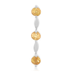 Pendentif en argent et Saphir orange