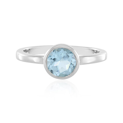 Bague en argent et Topaze bleu ciel