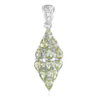 Pendentif en argent et Tourmaline cuprifère