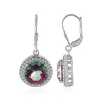 Boucles d'oreilles en argent et Quartz mystique