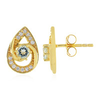 Boucles d'oreilles en argent et Topaze bleu ciel