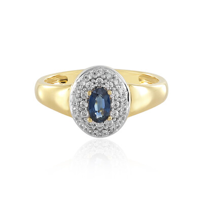 Bague en argent et Saphir bleu