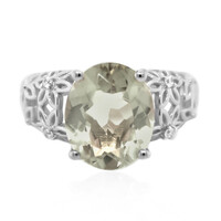 Bague en argent et Améthyste verte