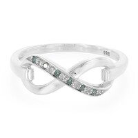 Bague en argent et Diamant bleu