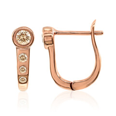 Boucles d'oreilles en or et Diamant rose de France SI1 d'Argyle 