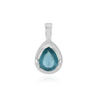 Pendentif en argent et Kyanite bleu pétrole