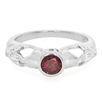 Bague en argent et Rhodolite du Brésil
