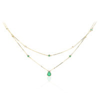 Collier en or et Emeraude de Zambie AAA (CIRARI)
