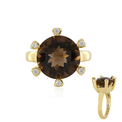 Bague en argent et Quartz fumé