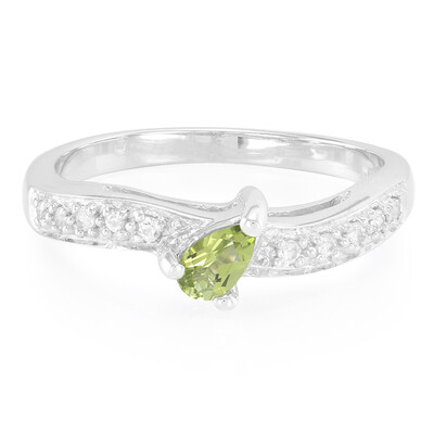 Bague en argent et Tourmaline cuprifère