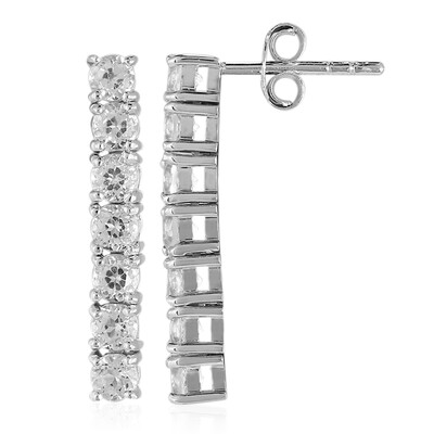Boucles d'oreilles en argent et Topaze blanche