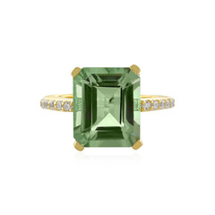 Bague en argent et Améthyste verte