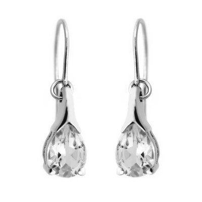 Boucles d'oreilles en argent et Quartz blanc