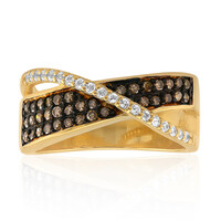 Bague en argent et Diamant chocolat I2