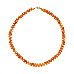 Collier en argent et Cornaline (CUSTODANA)