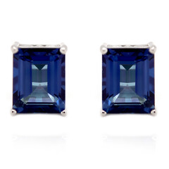 Boucles d'oreilles en argent et Topaze bleu roi