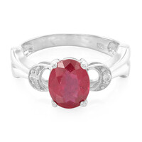 Bague en argent et Rubis de Madagascar