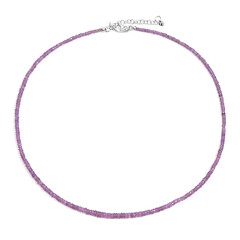 Collier en argent et Saphir parme