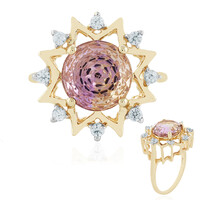 Bague en or et Amétrine de Anahi (PHANTASIA)