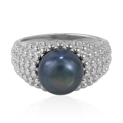 Bague en argent et Perle de culture d'eau douce (TPC)