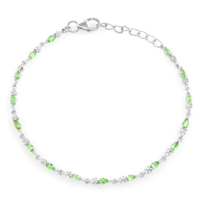 Bracelet en argent et Grenat Tsavorite