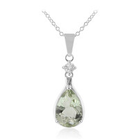 Collier en argent et Améthyste verte