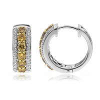 Boucles d'oreilles en or et Diamant orange SI2 (CIRARI)