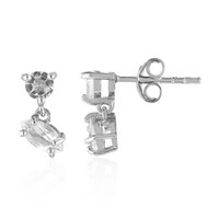 Boucles d'oreilles en argent et Topaze blanche