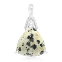 Pendentif en argent et Jaspe Dalmatien
