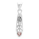 Pendentif en argent et Saphir Padparadscha